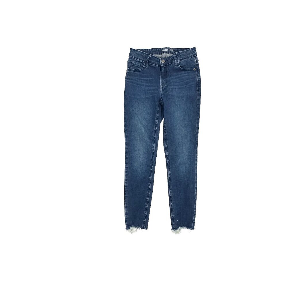 Old Navy Rockstar Super Skinny Raw Hem Women's size 4 Dark Wash Blue Denim Jeans